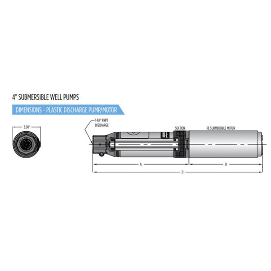 Little Giant Deep Well Submersible Pump Thermoplastic Discharge